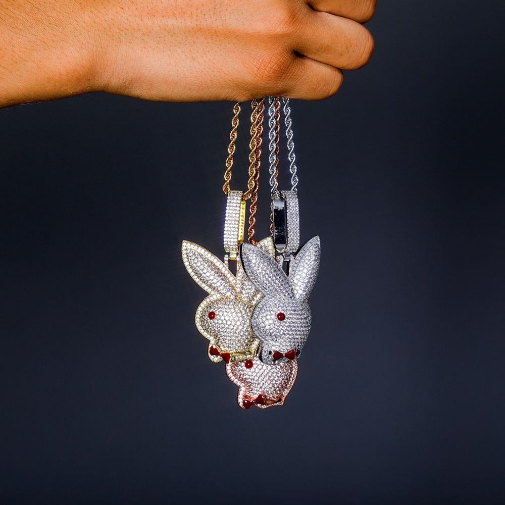 Play Bunny Pendant 14K - ICECI