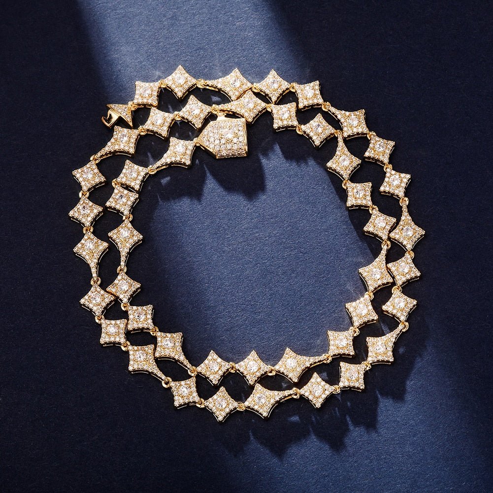 Rhombus Star Link Chain 14K - ICECI