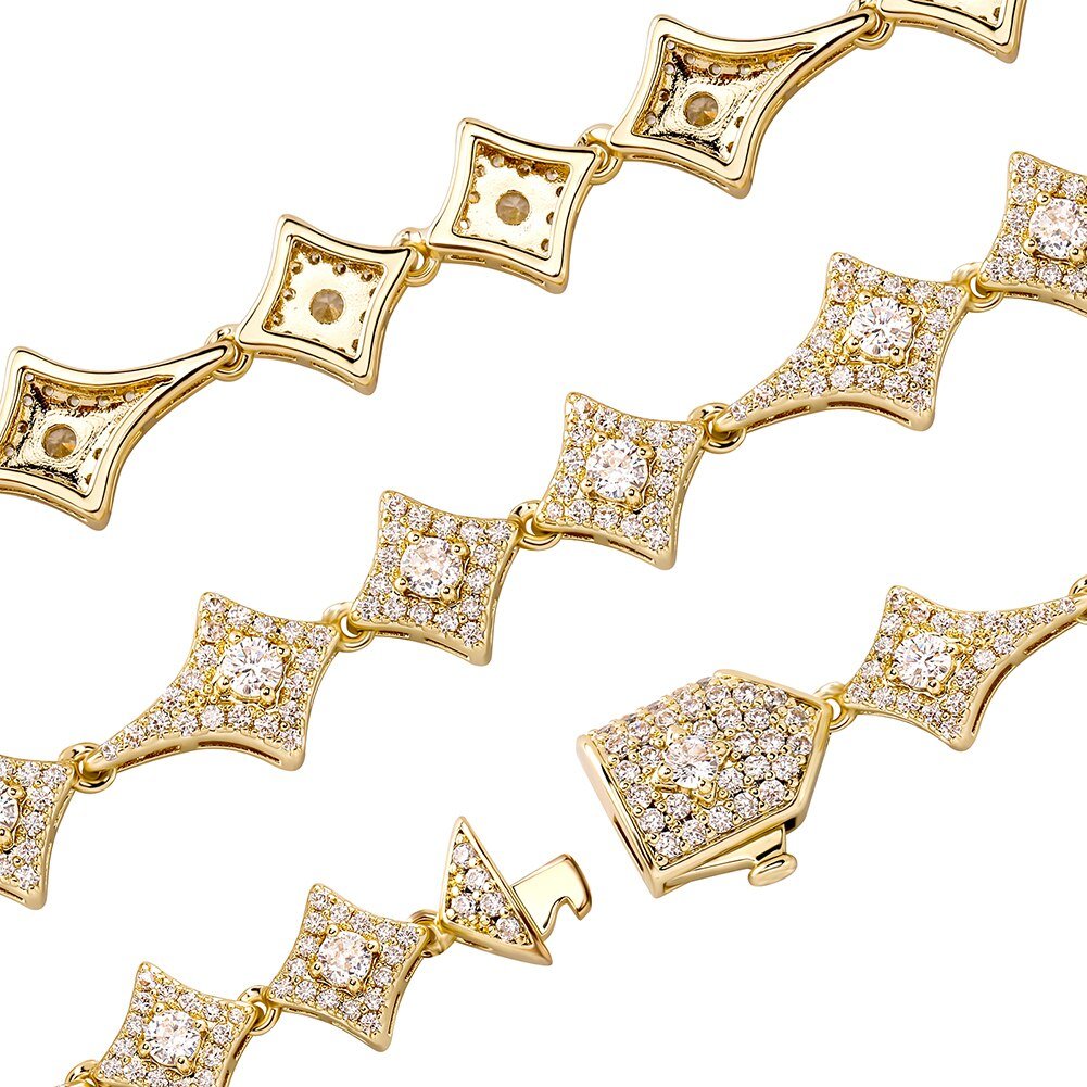 Rhombus Star Link Chain 14K - ICECI