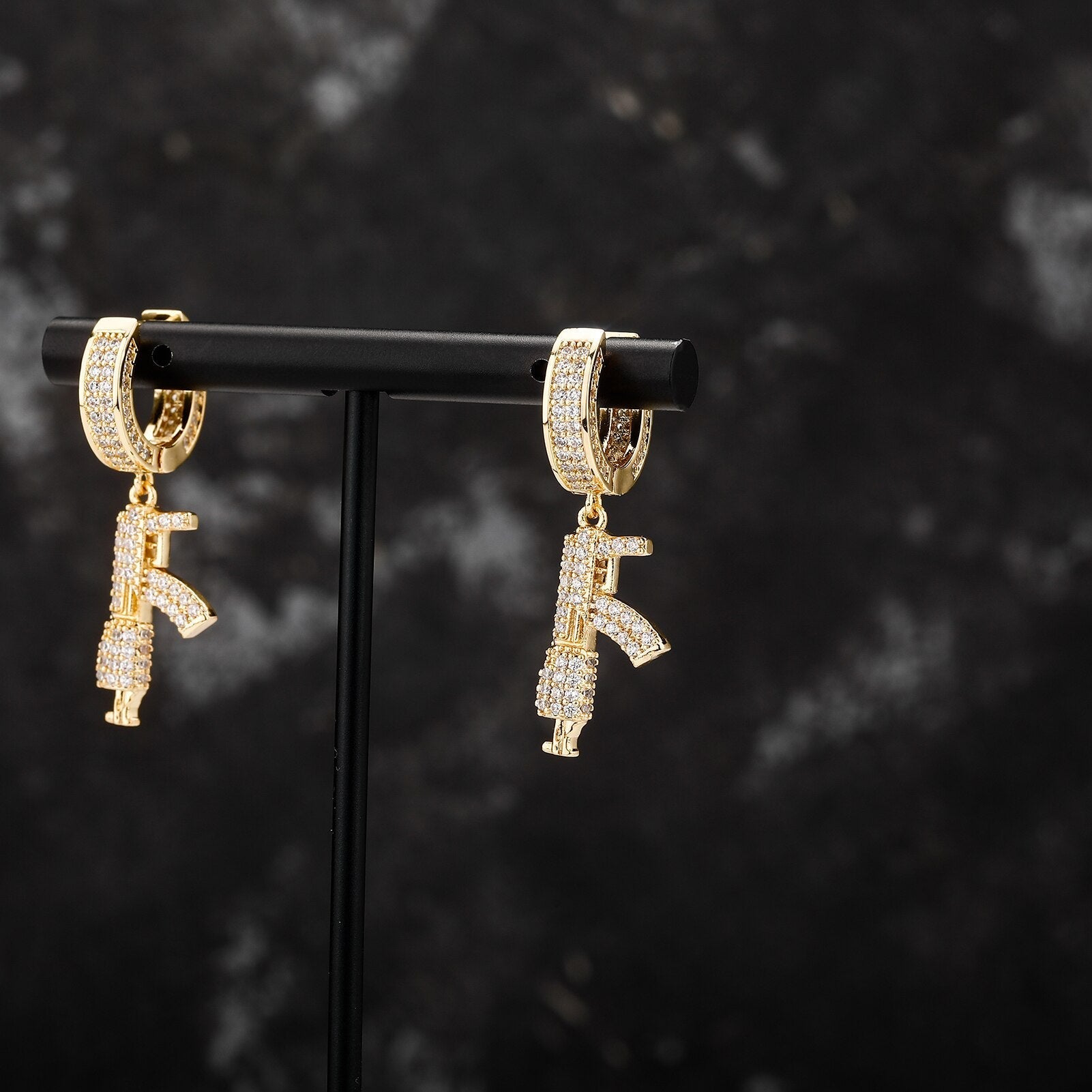Rifle Drop Earrings 14K - ICECI