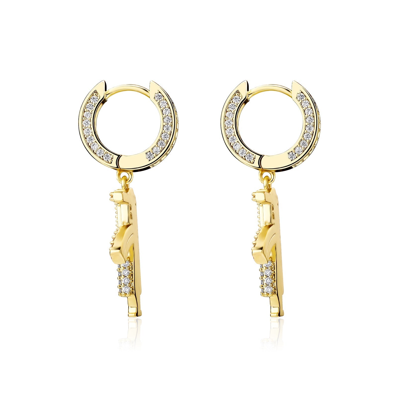 Rifle Drop Earrings 14K - ICECI