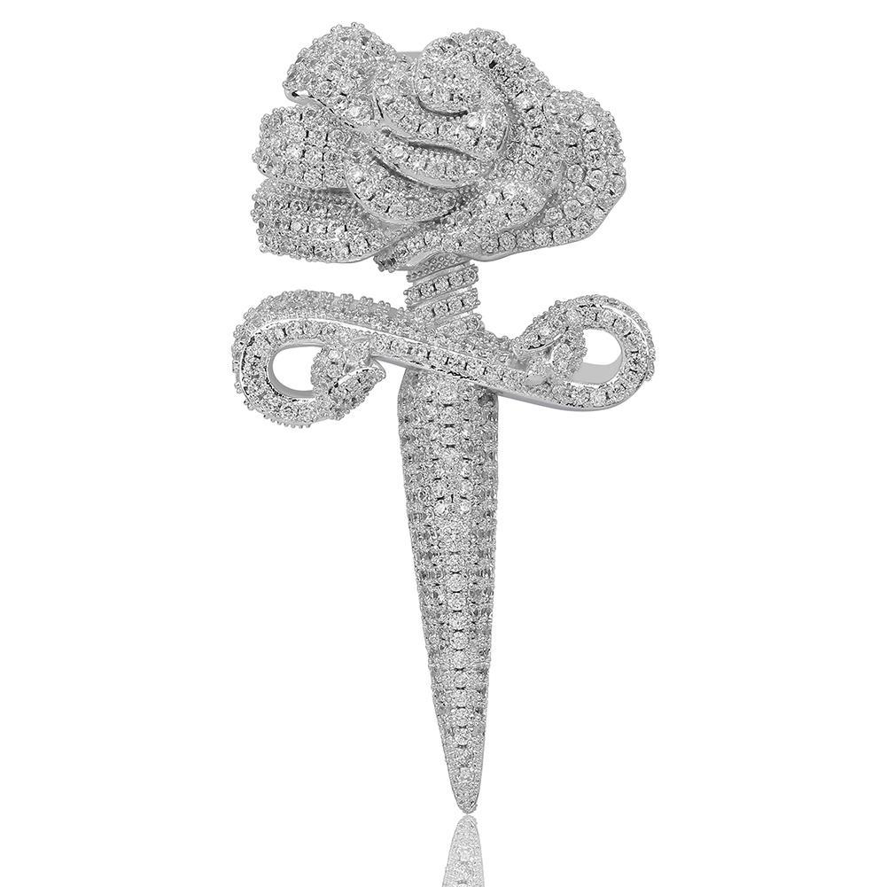 Rose Dagger Pendant 14K - ICECI