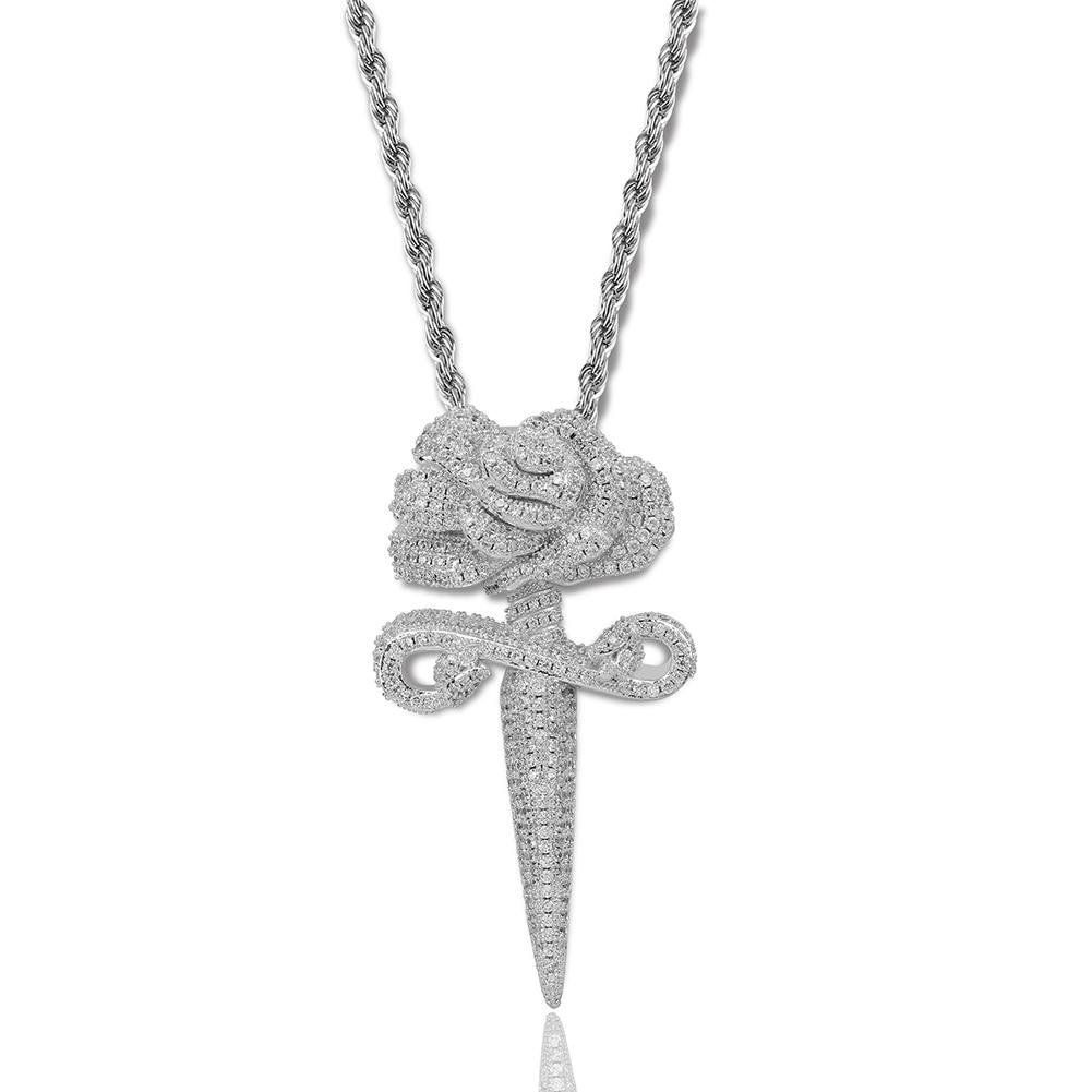 Rose Dagger Pendant 14K - ICECI