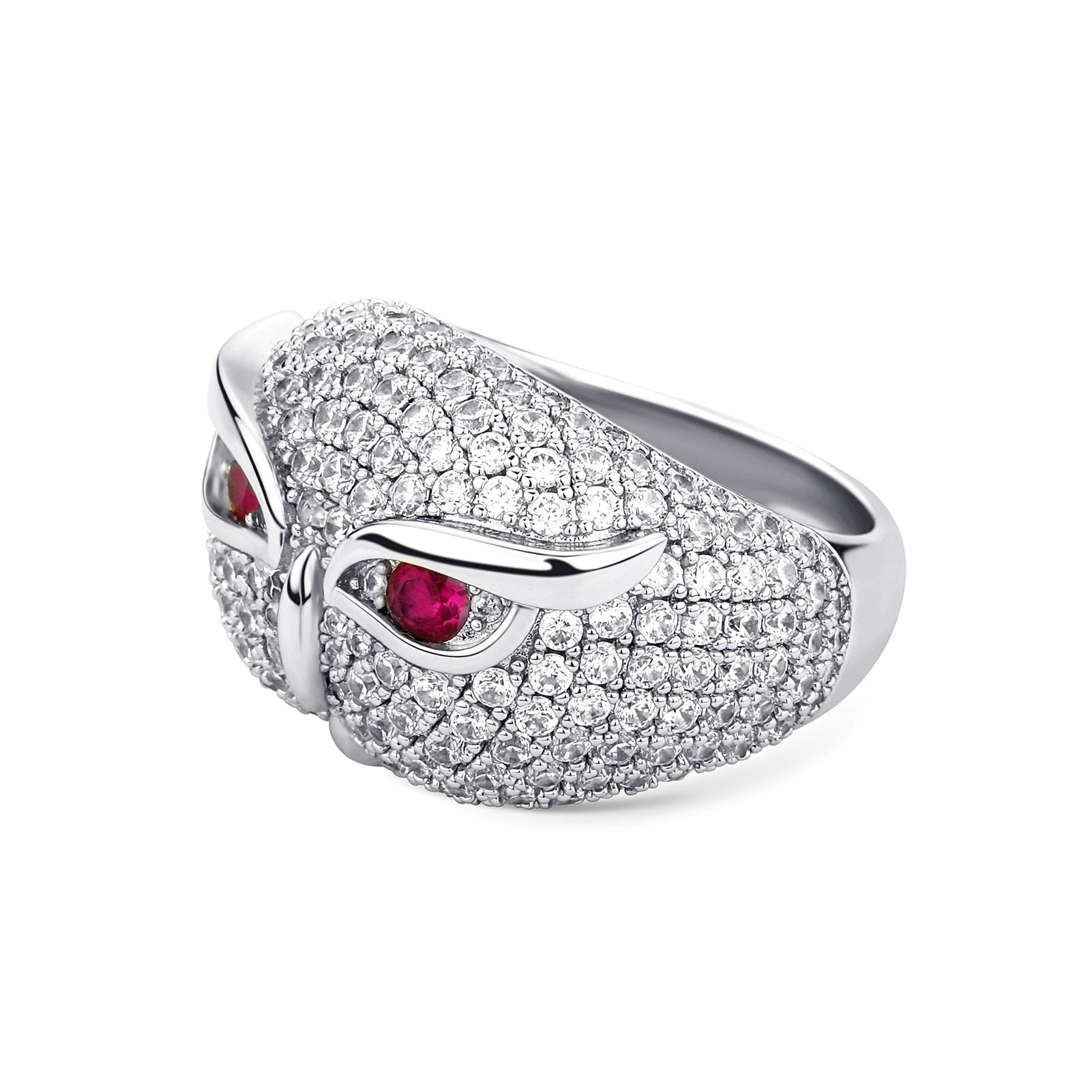 Ruby Snowy Owl Ring 14K - ICECI