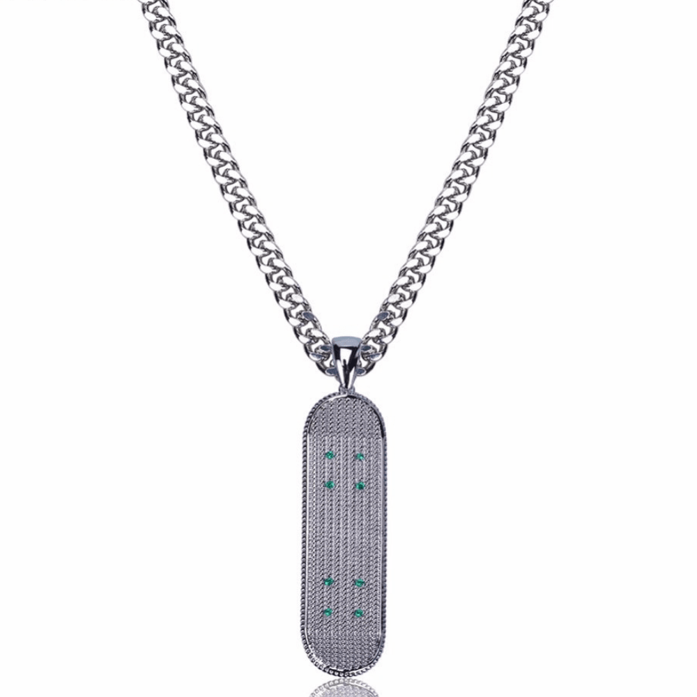 Skateboard Pendant 18K - ICECI