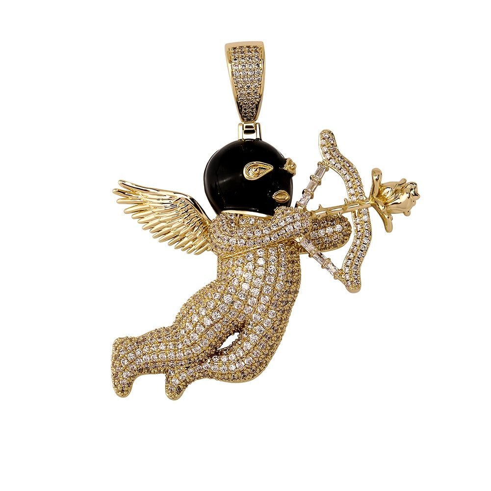 Ski Mask Angel Pendant 14K - ICECI