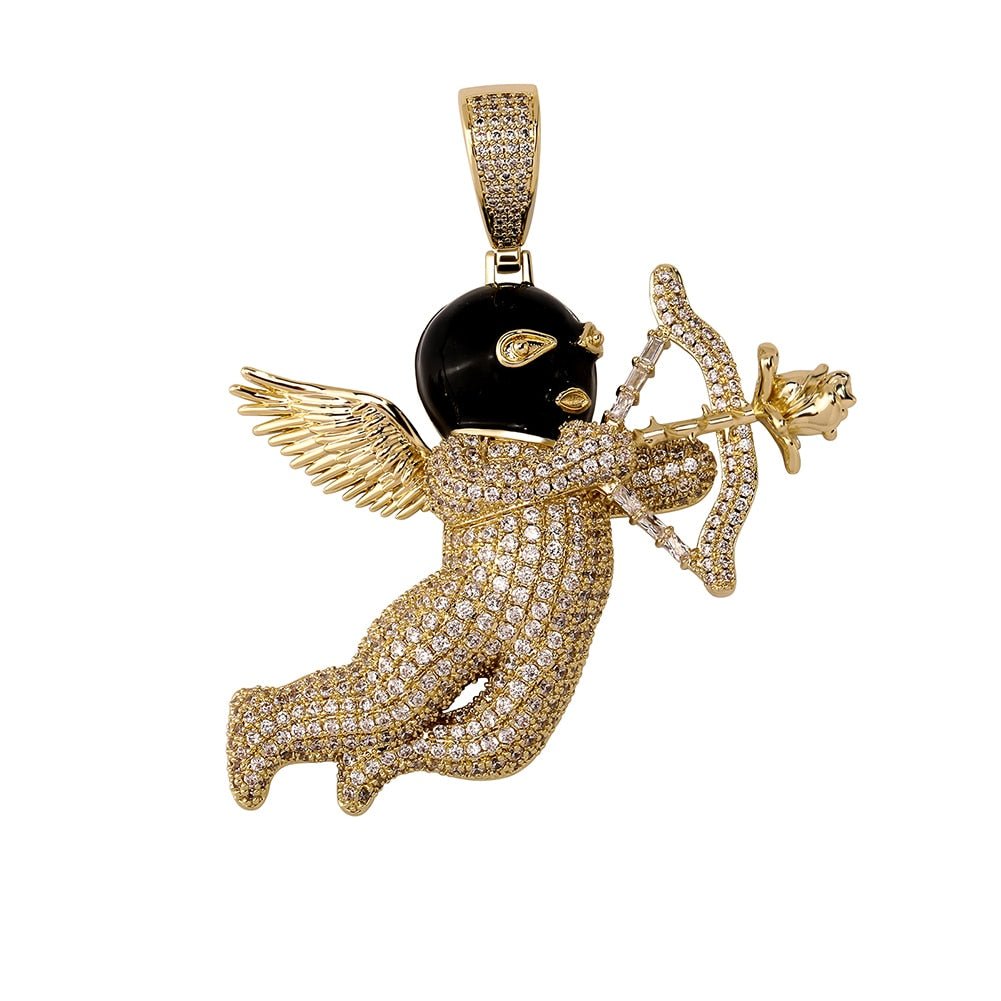 Ski Mask Angel Pendant 14K - ICECI