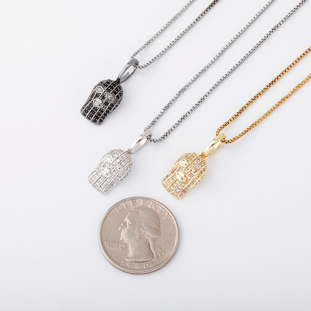 Ski Mask Pendant 14K X Sterling Silver - ICECI