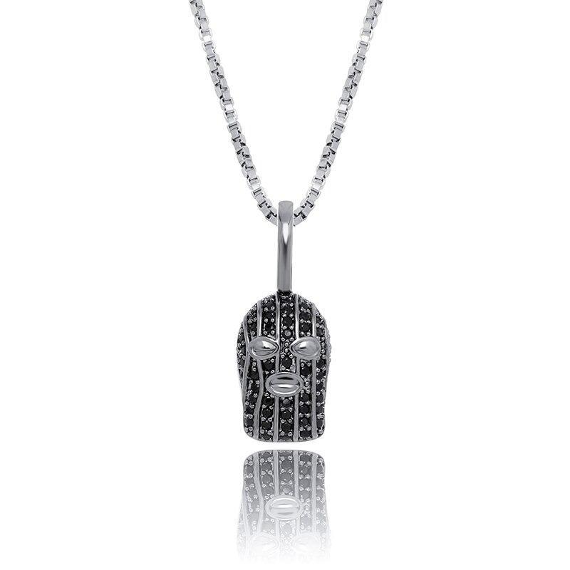 Ski Mask Pendant 14K X Sterling Silver - ICECI
