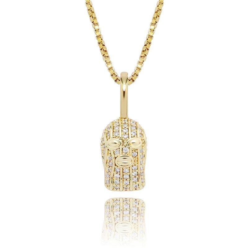 Ski Mask Pendant 14K X Sterling Silver - ICECI