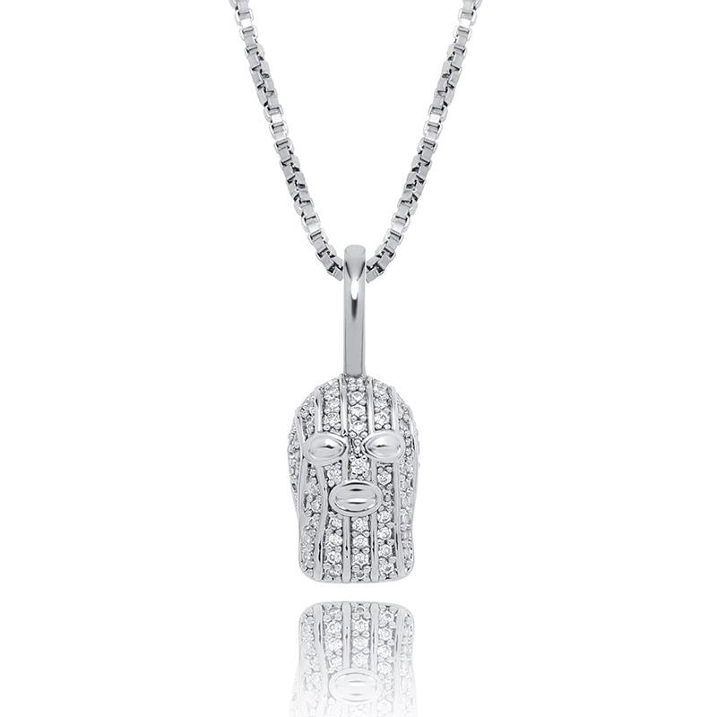 Ski Mask Pendant 14K X Sterling Silver - ICECI