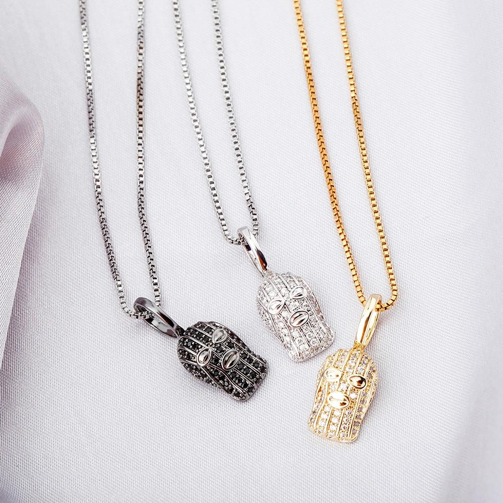 Ski Mask Pendant 14K X Sterling Silver - ICECI