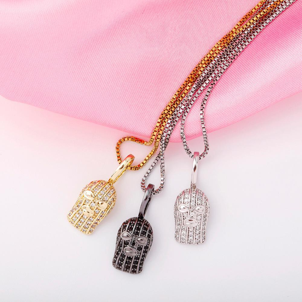 Ski Mask Pendant 14K X Sterling Silver - ICECI