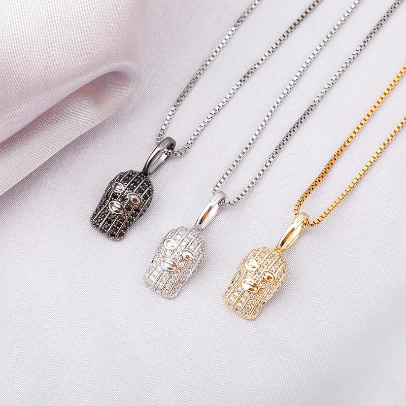Ski Mask Pendant 14K X Sterling Silver - ICECI