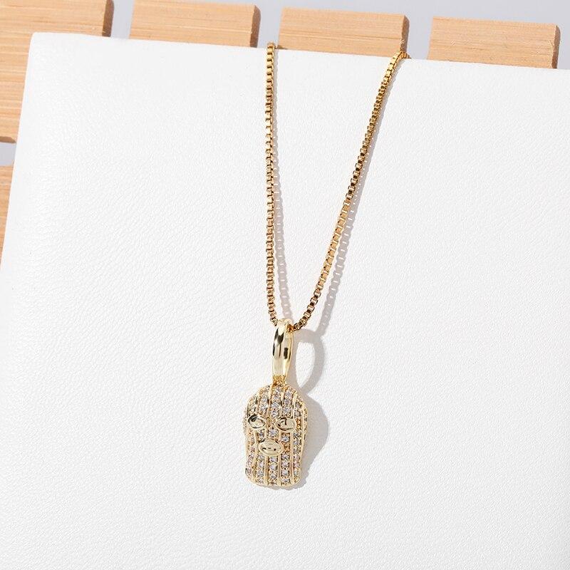 Ski Mask Pendant 14K X Sterling Silver - ICECI