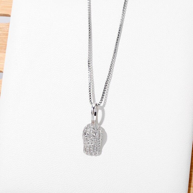 Ski Mask Pendant 14K X Sterling Silver - ICECI