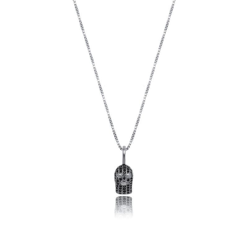 Ski Mask Pendant 14K X Sterling Silver - ICECI