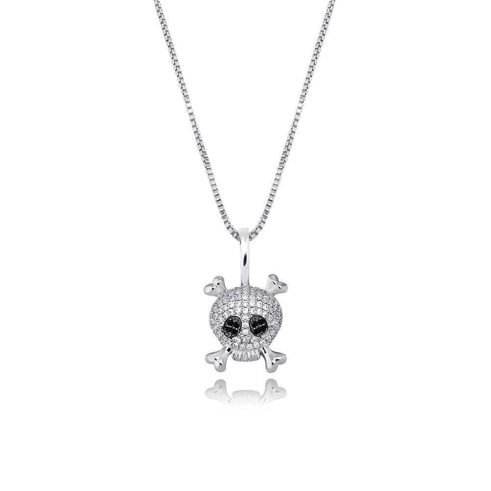 Skull Pendant 14K x Sterling Silver - ICECI