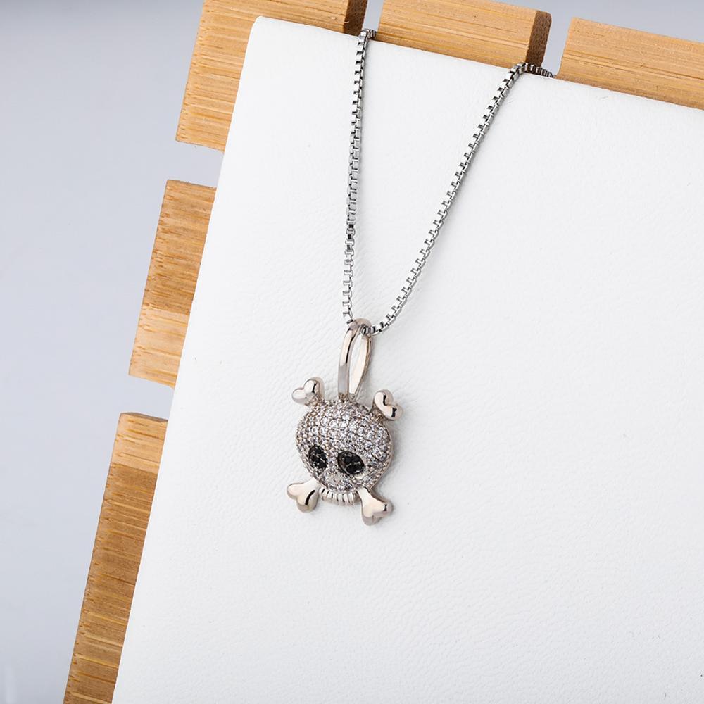 Skull Pendant 14K x Sterling Silver - ICECI