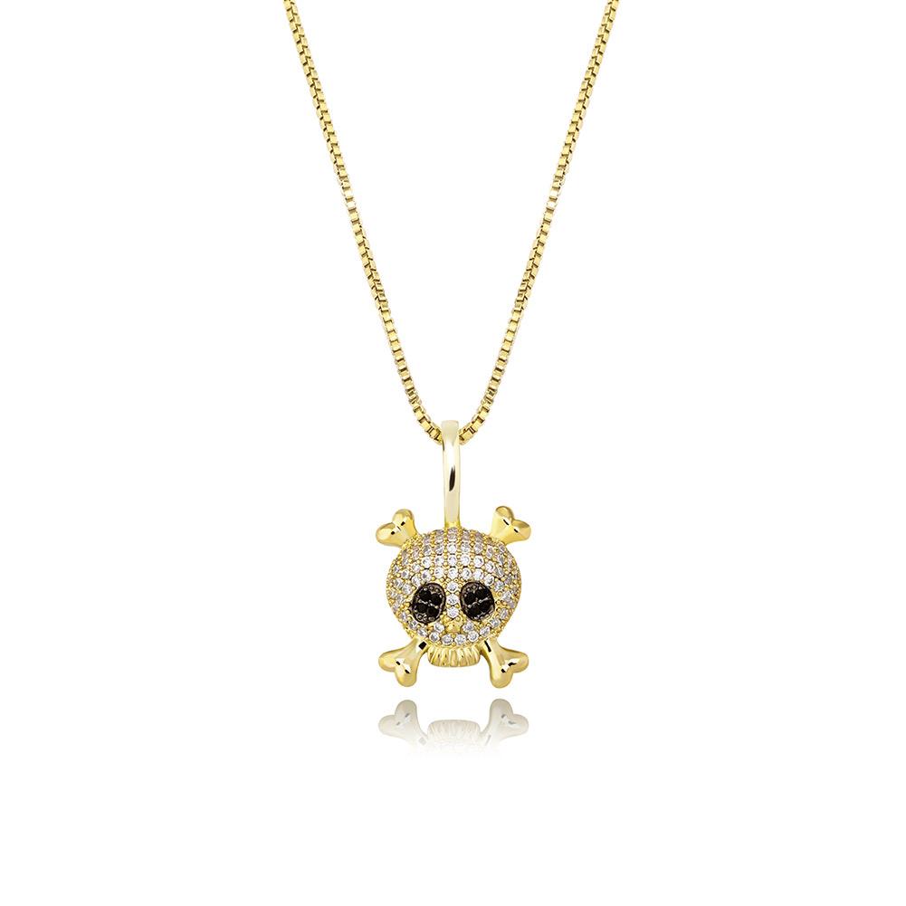 Skull Pendant 14K x Sterling Silver - ICECI
