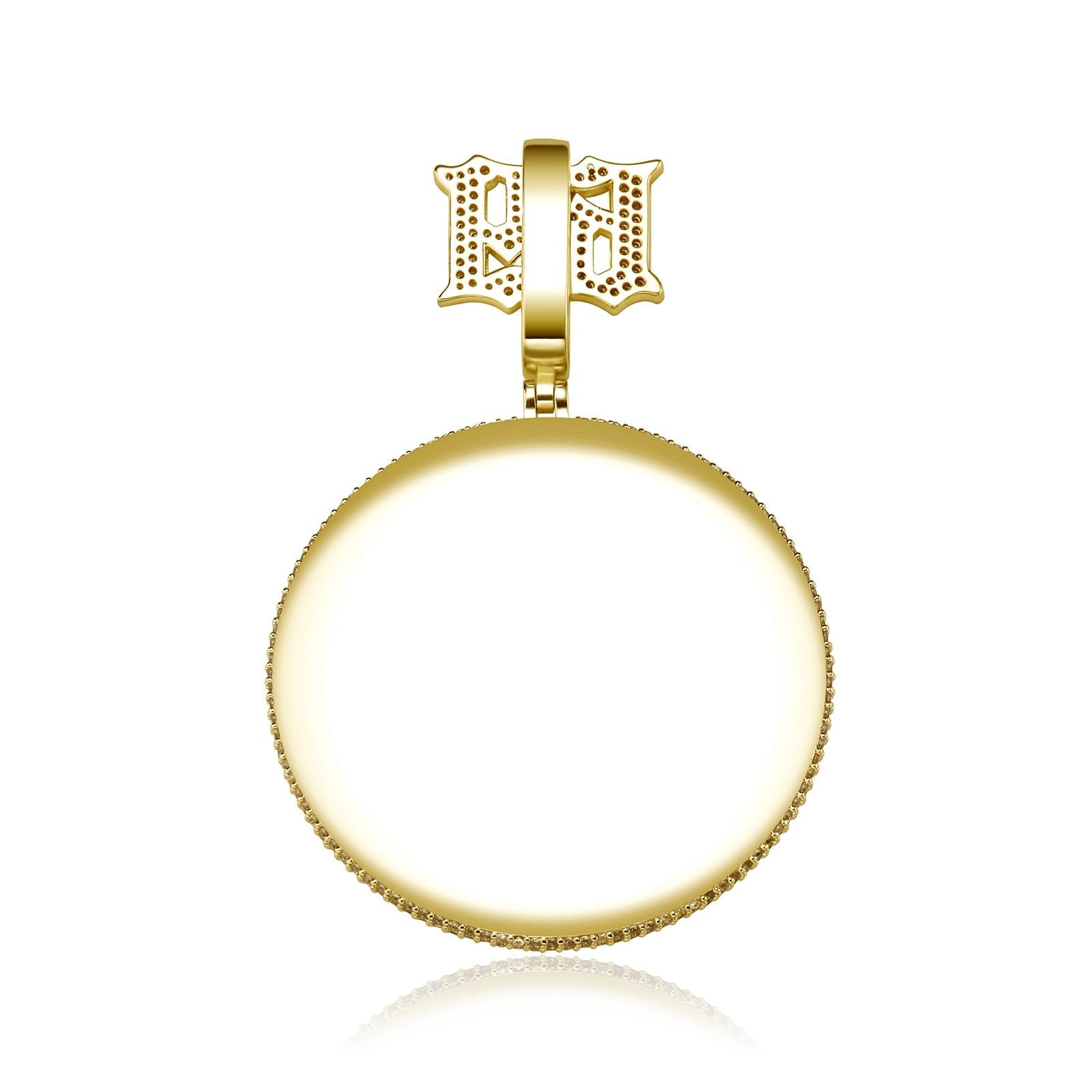 Small 69 Rotating Smile Sunflower Pendant 14K - ICECI