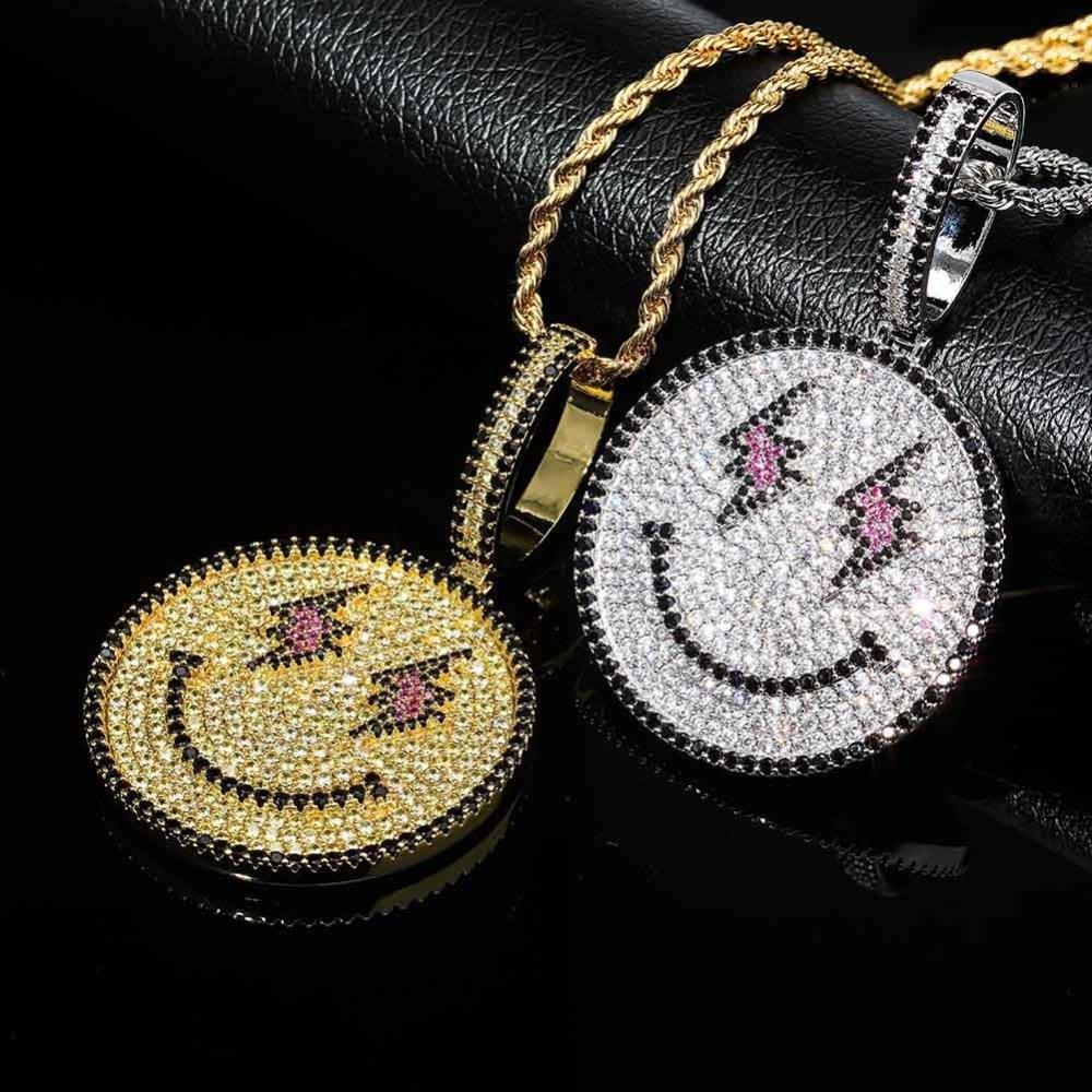 Smiley Face Pendant 18K - ICECI