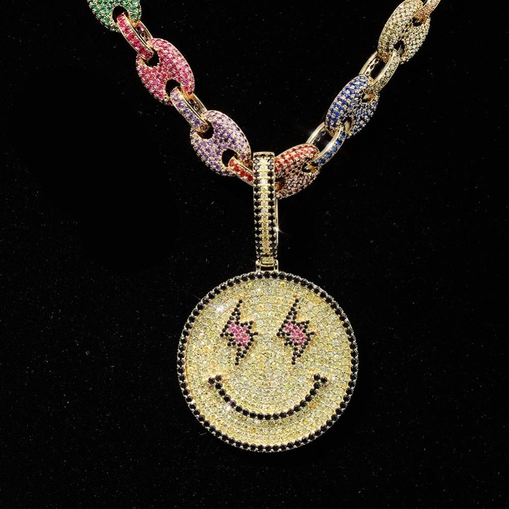 Smiley Face Pendant 18K - ICECI