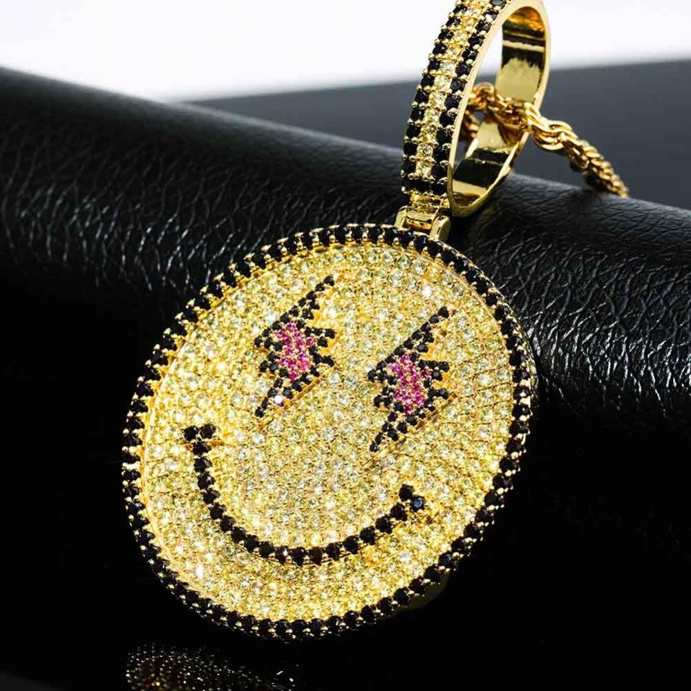 Smiley Face Pendant 18K - ICECI