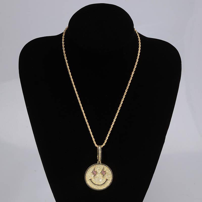 Smiley Face Pendant 18K - ICECI