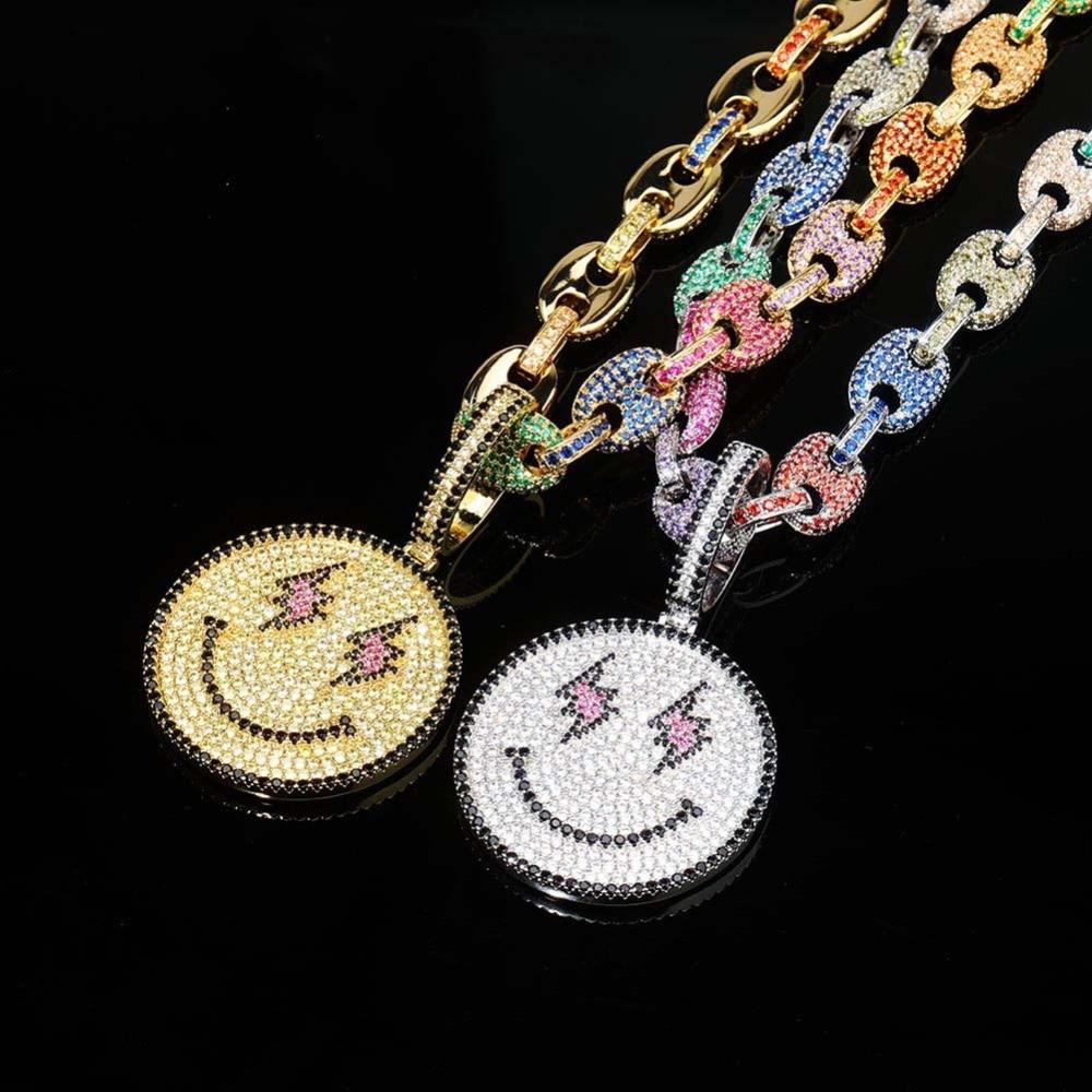 Smiley Face Pendant 18K - ICECI