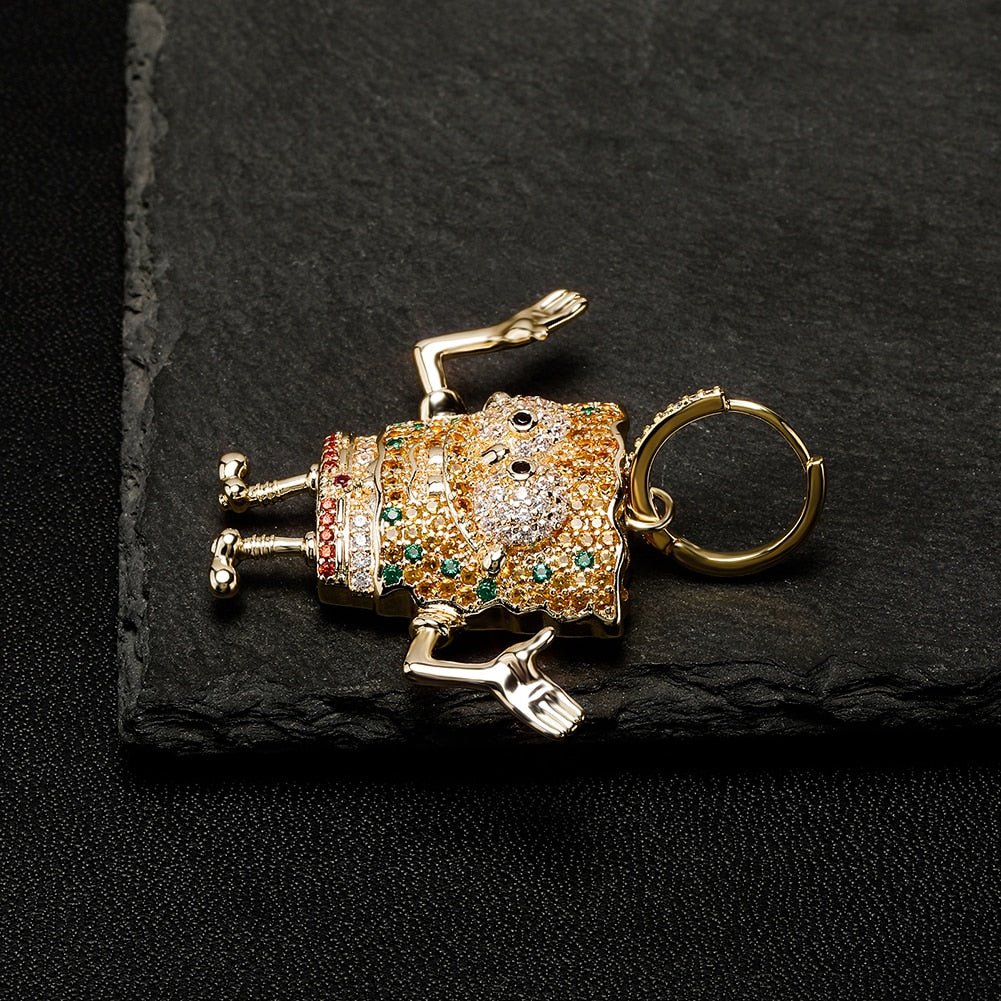 Sponge Cartoon Earrings 14K - ICECI