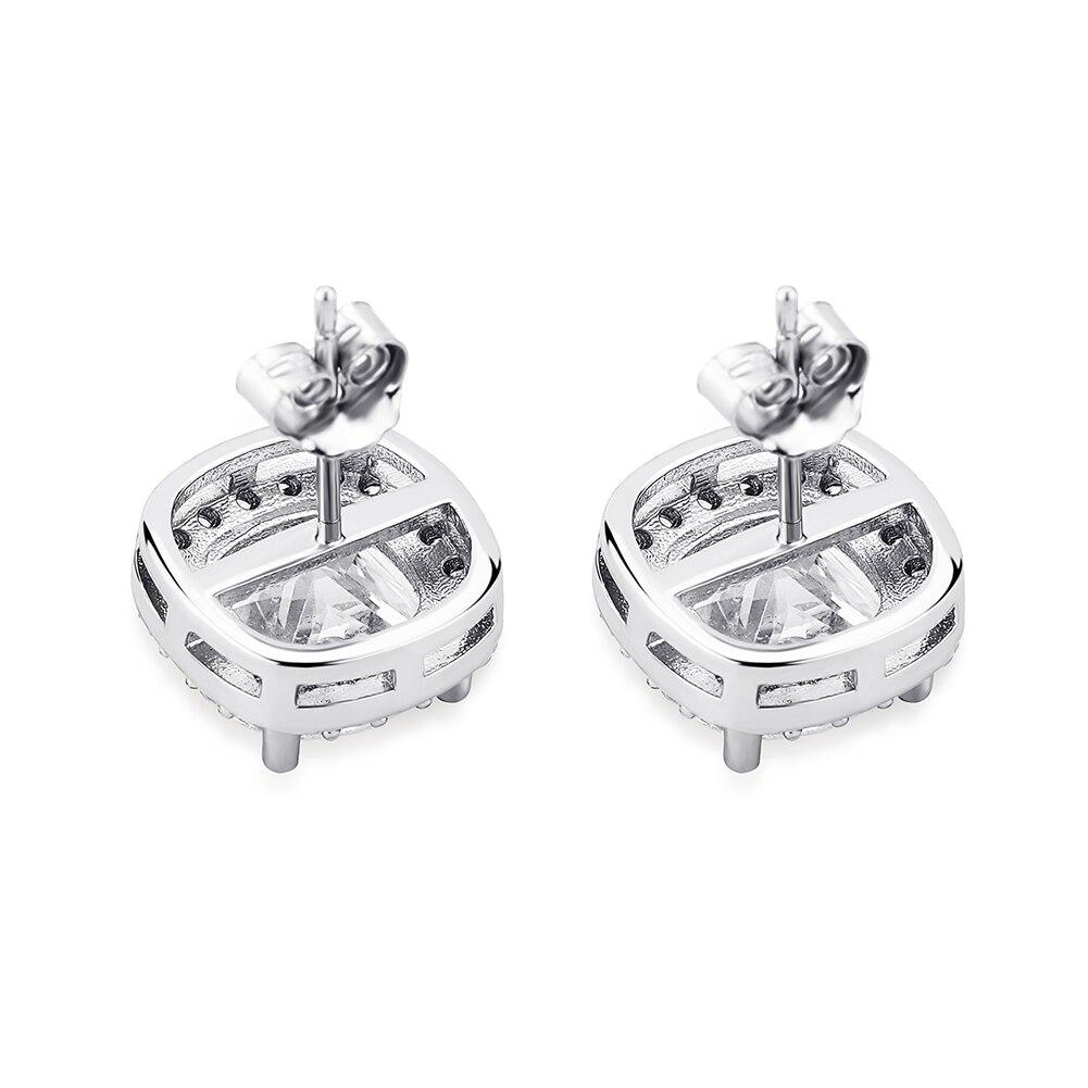 Square Halo Stud Earrings 14K - ICECI