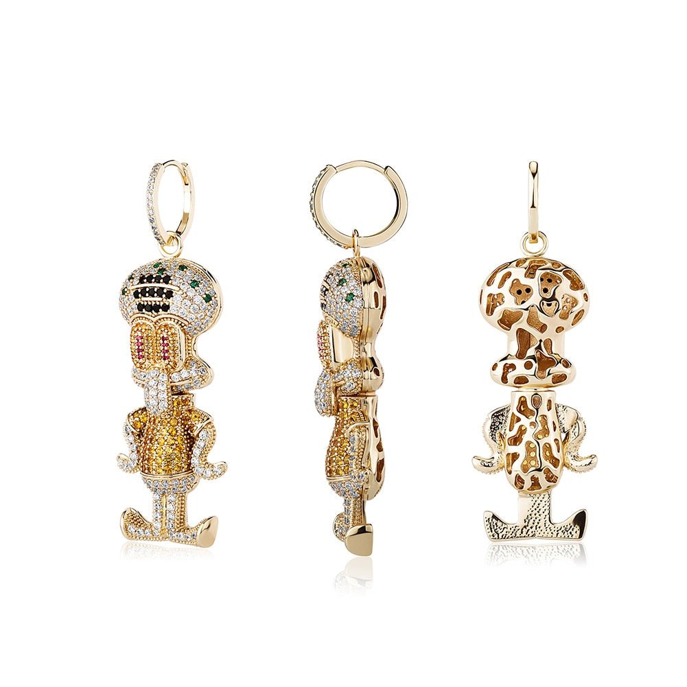 Squid Cartoon Earrings 14K - ICECI