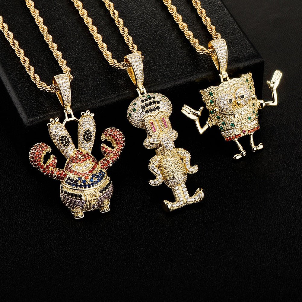 Squid Cartoon Pendant 14K - ICECI