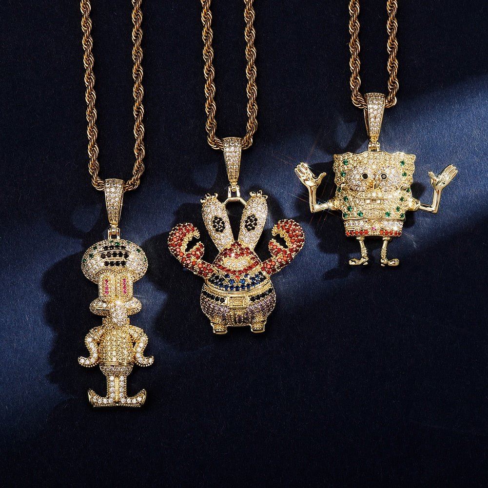 Squid Cartoon Pendant 14K - ICECI