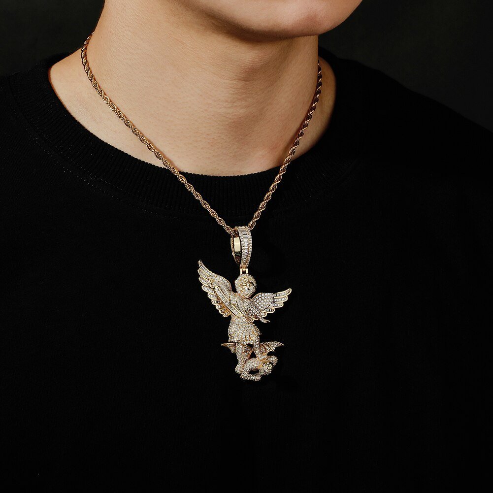 St. Michael The Archangel Pendant 14K - ICECI
