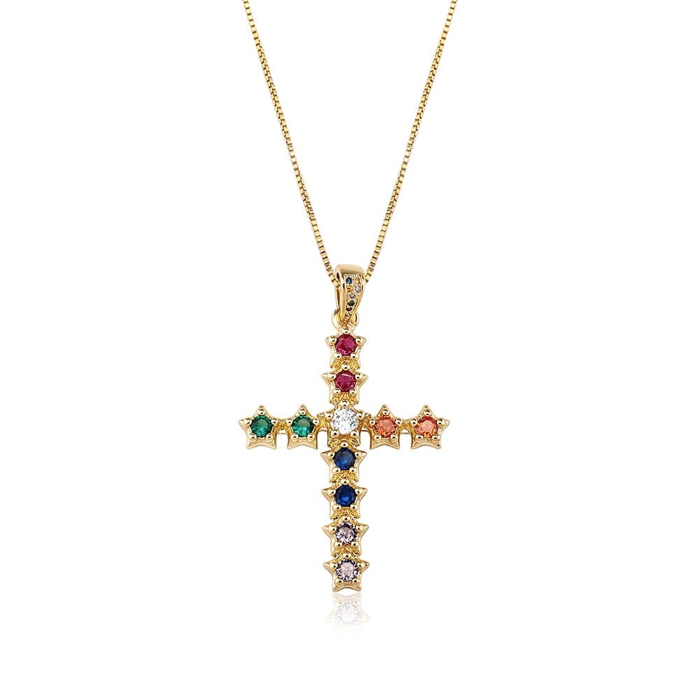 Star Cross Pendant 14K - ICECI