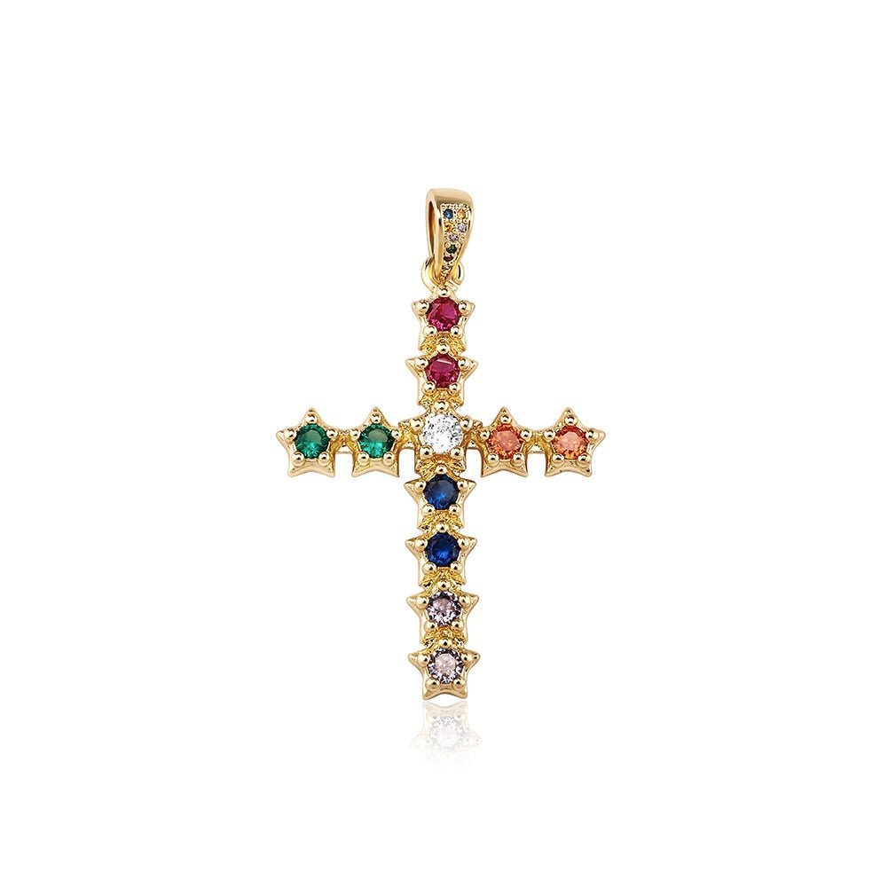 Star Cross Pendant 14K - ICECI