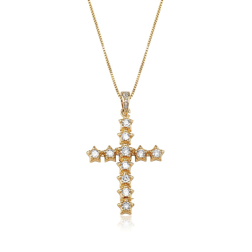 Star Cross Pendant 14K - ICECI