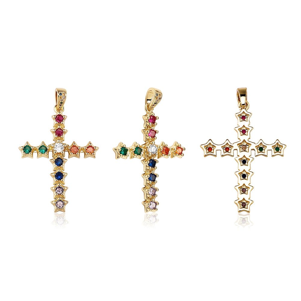 Star Cross Pendant 14K - ICECI