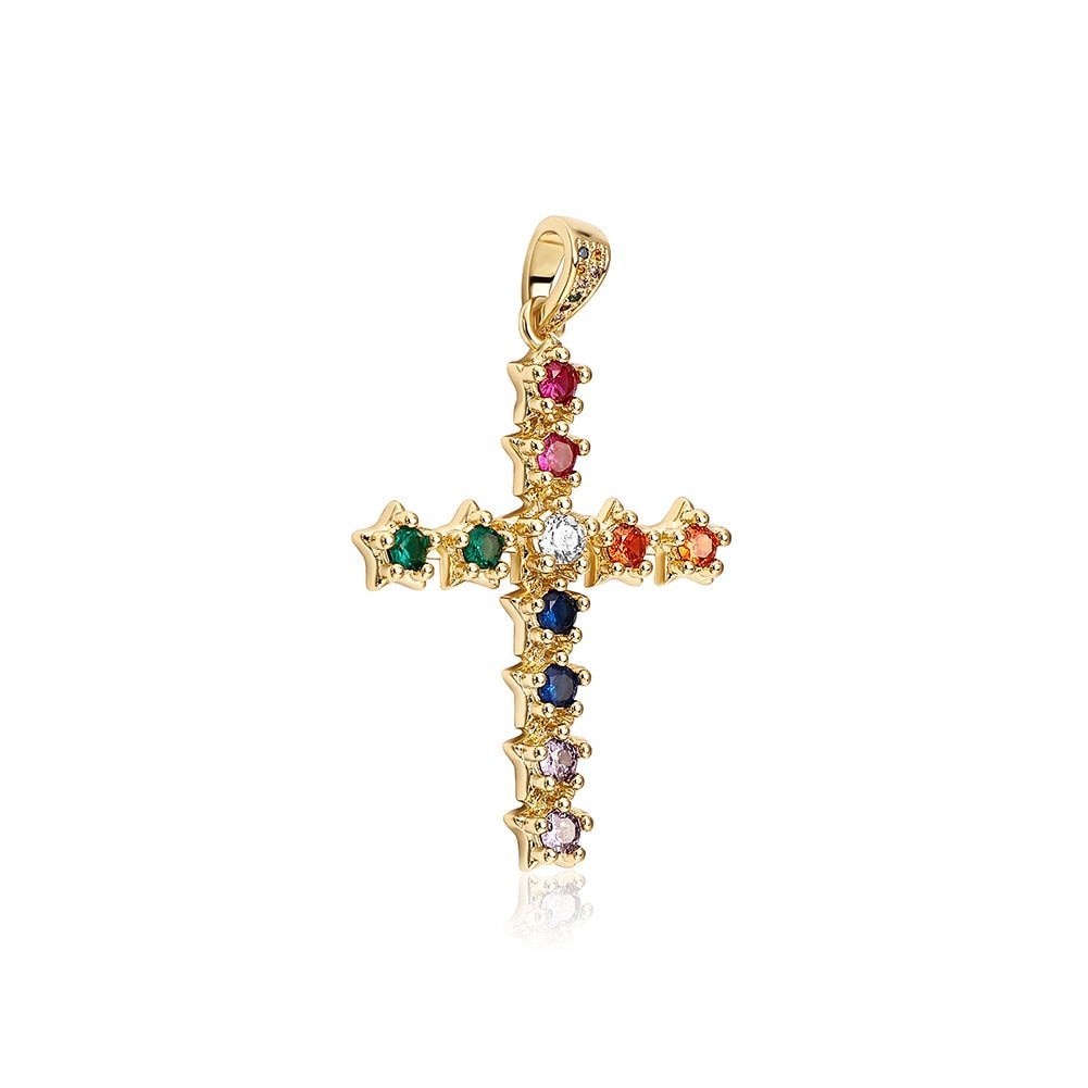 Star Cross Pendant 14K - ICECI