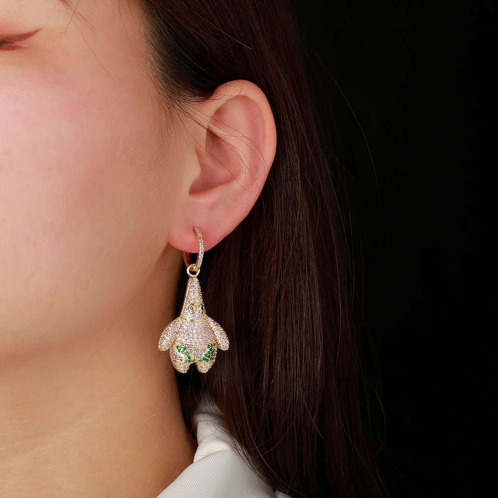 Starfish Cartoon Earrings 14K - ICECI