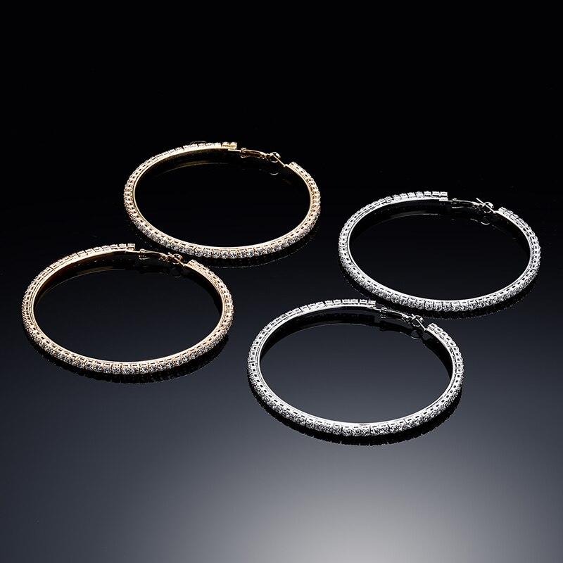 Tennis Hoop Earrings 14K - ICECI