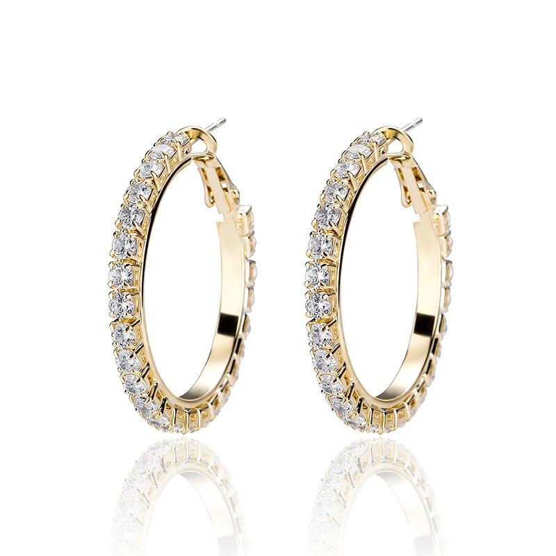 Tennis Hoop Earrings 14K - ICECI