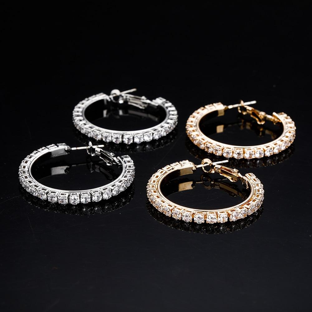 Tennis Hoop Earrings 14K - ICECI