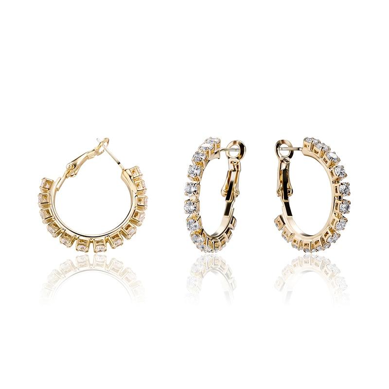 Tennis Hoop Earrings 14K - ICECI