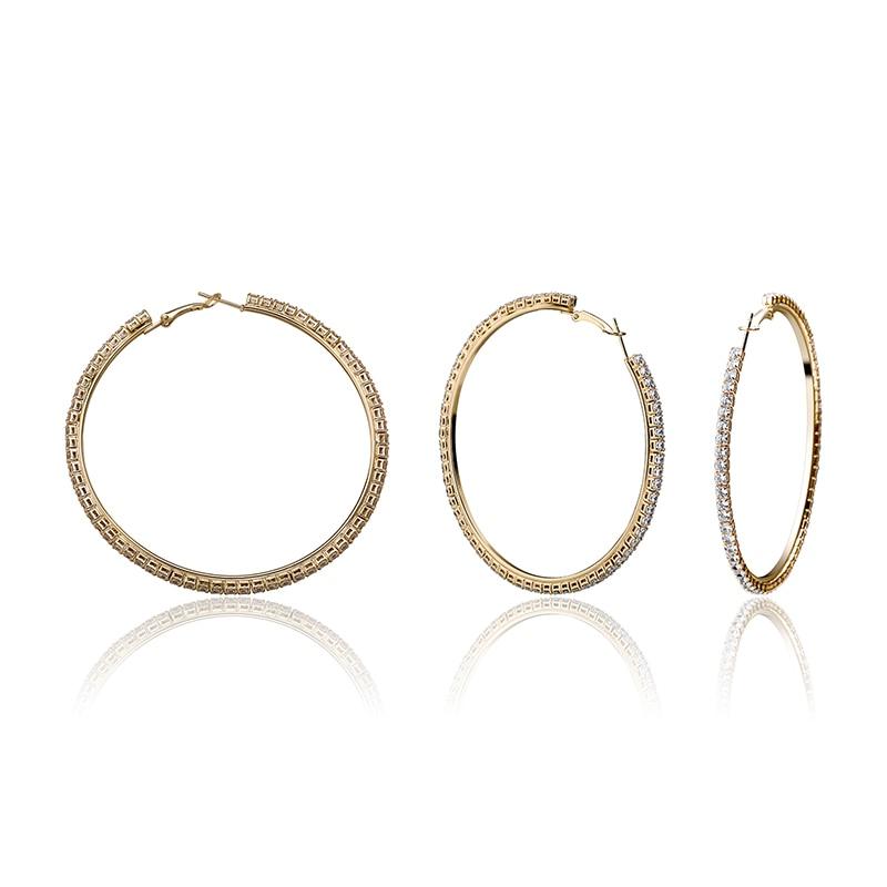 Tennis Hoop Earrings 14K - ICECI