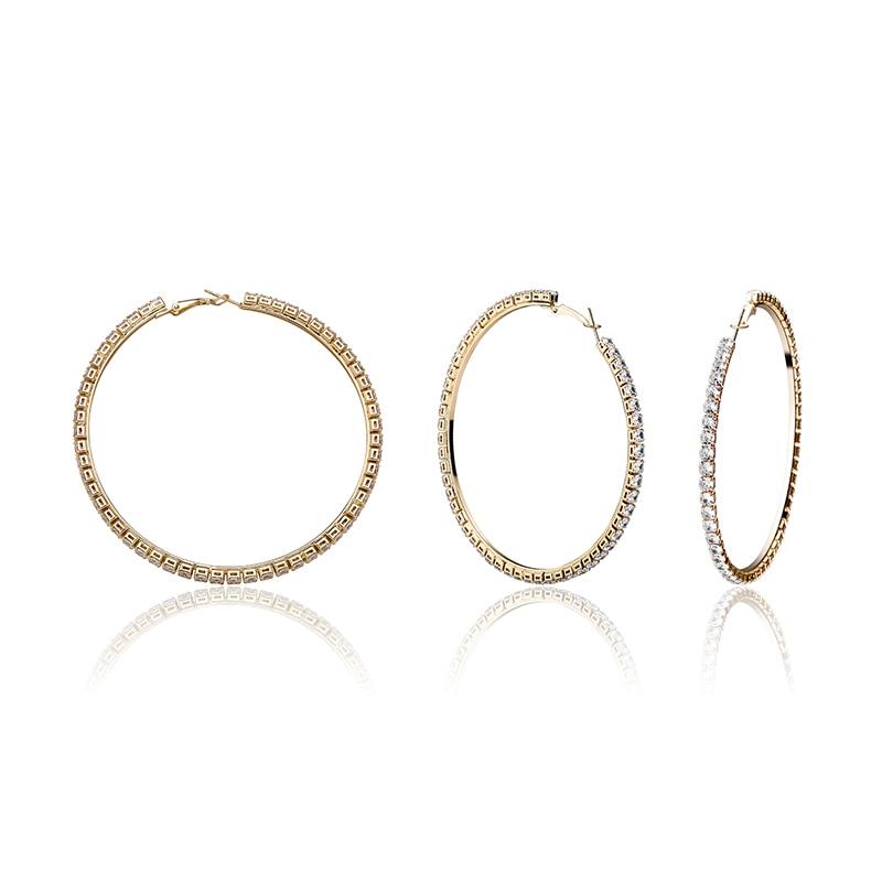 Tennis Hoop Earrings 14K - ICECI