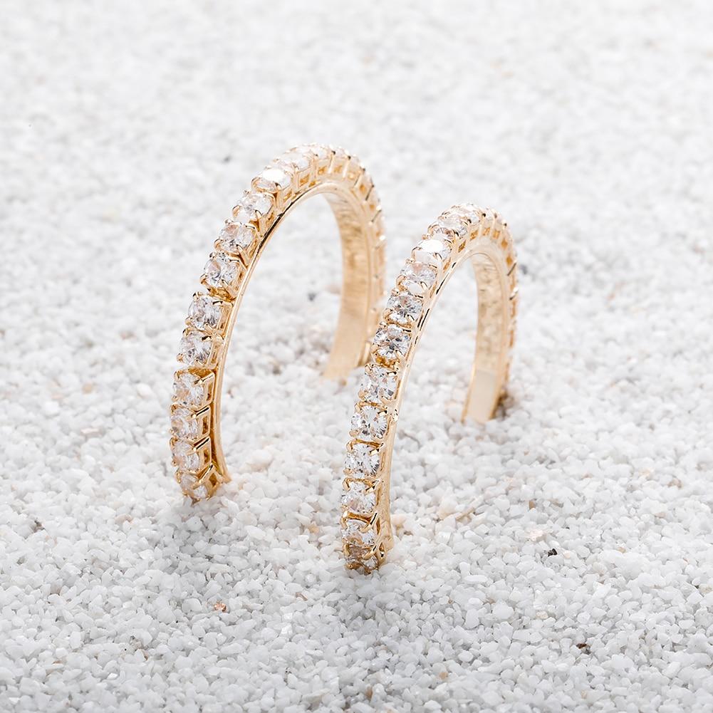 Tennis Hoop Earrings 14K - ICECI