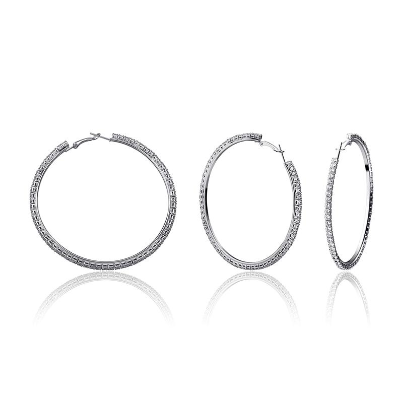 Tennis Hoop Earrings 14K - ICECI